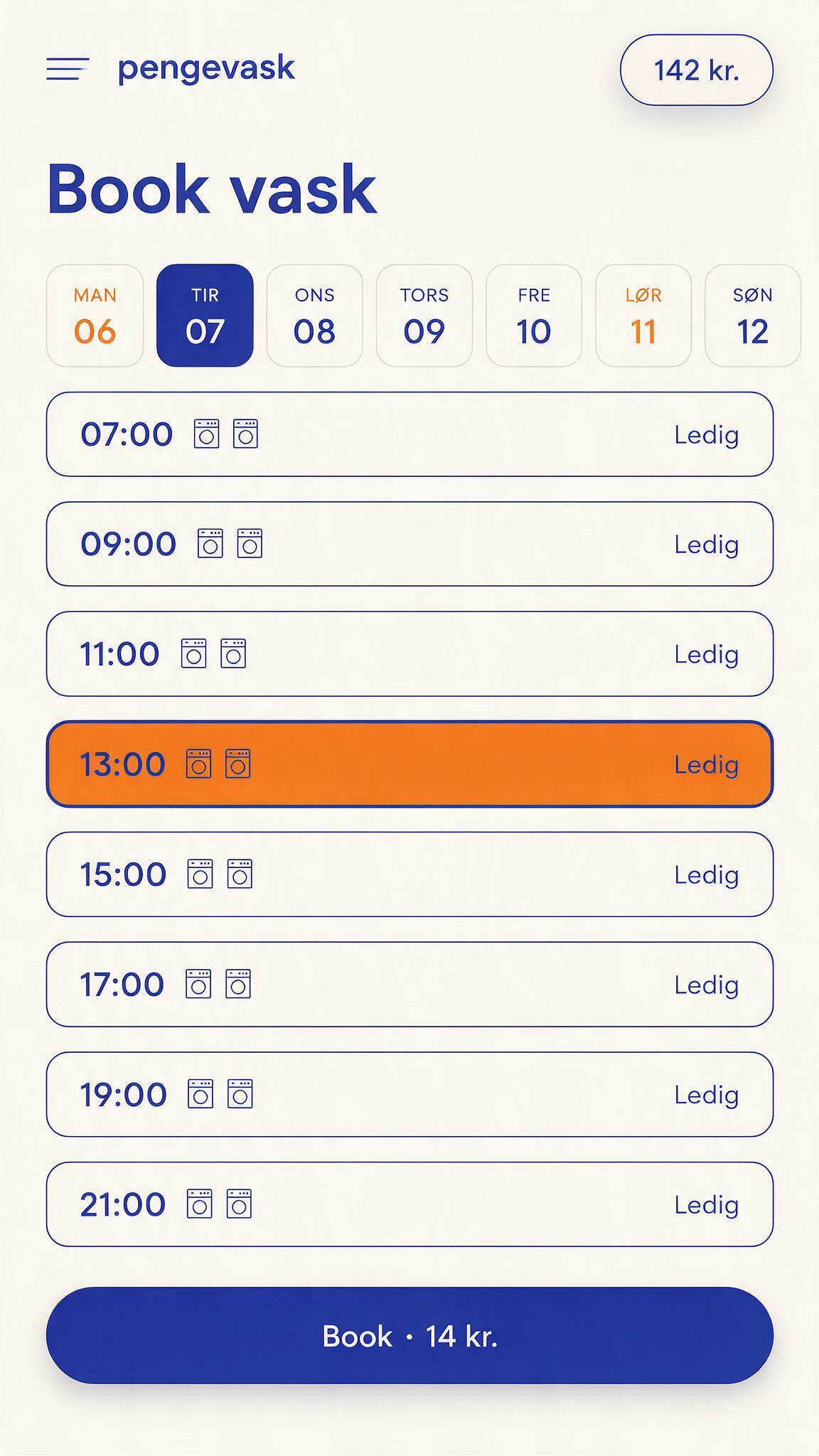 Illustration af app-skærm